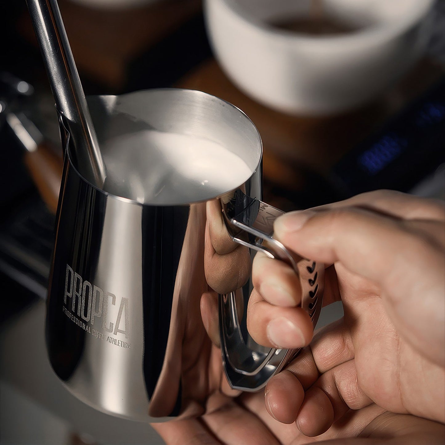 Double Wing Latte Art Pitcher Professional Milk Frothing Cup