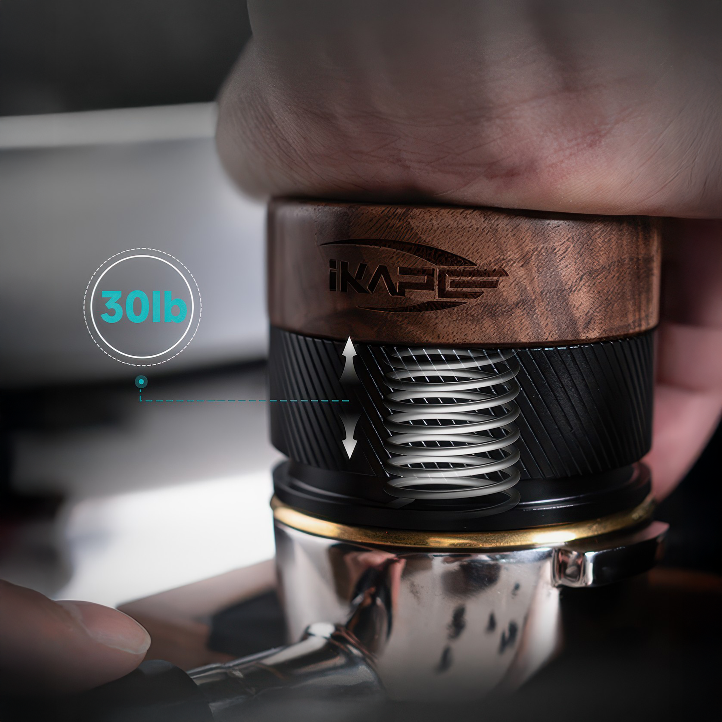 Black Edition Wooden Tamper And Distributor