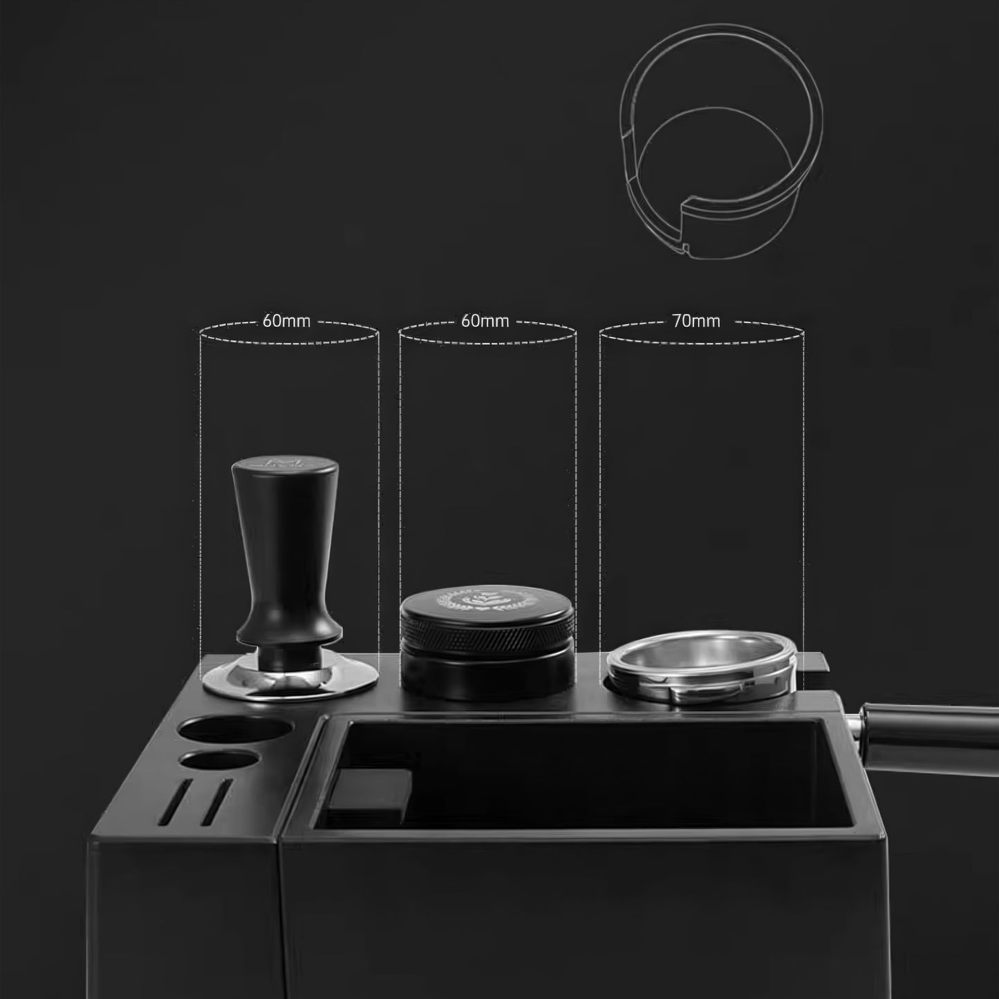 Espresso Knock Box and Tamp Station for Barista
