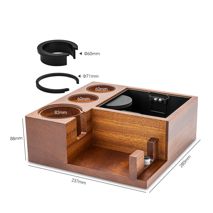 Espresso Tamping Station with Knock Box