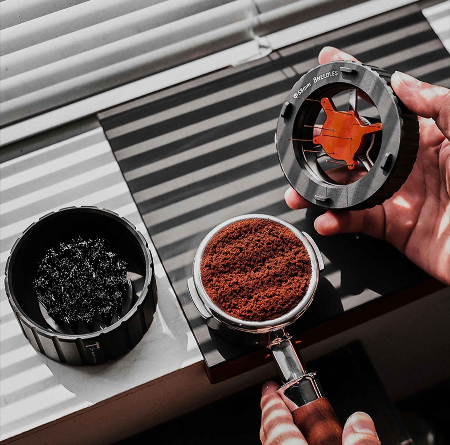 Pi-Shaped  WDT Espresso Tool