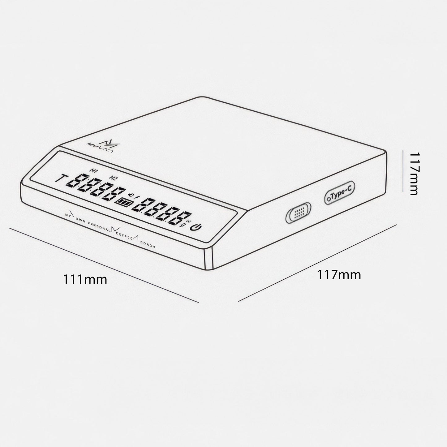 Precision Brew Walnut Digital Coffee Scale