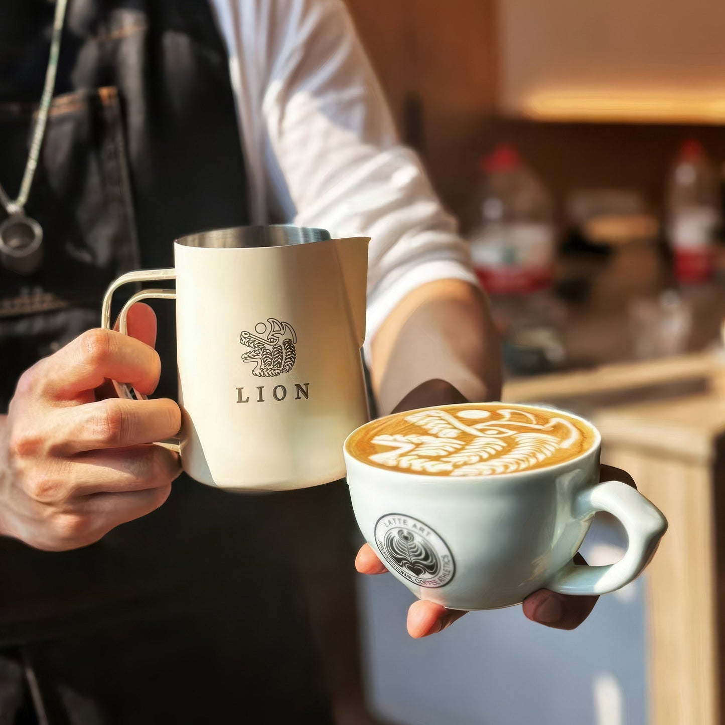 Double Wing Latte Art Pitcher Professional Milk Frothing Cup