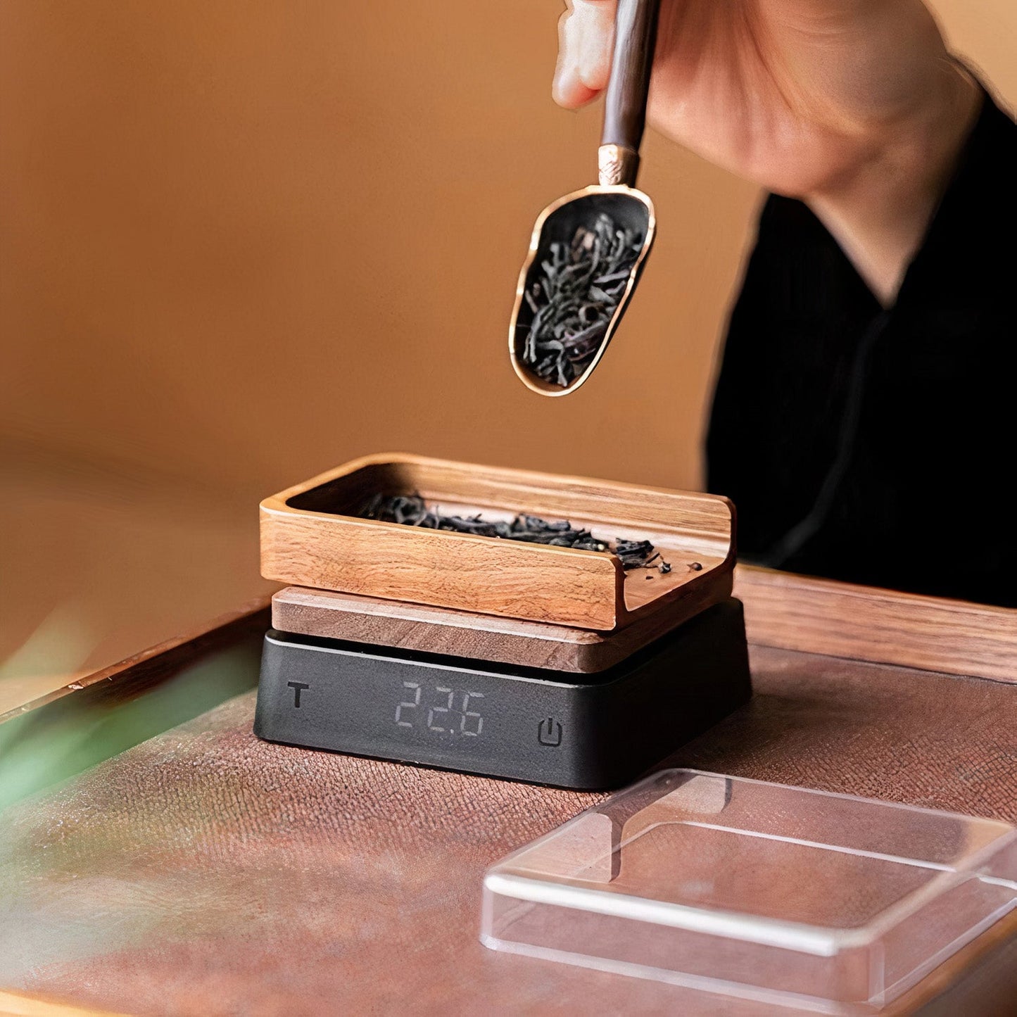 Solid Wood Electronic Scale for Tea and Coffee
