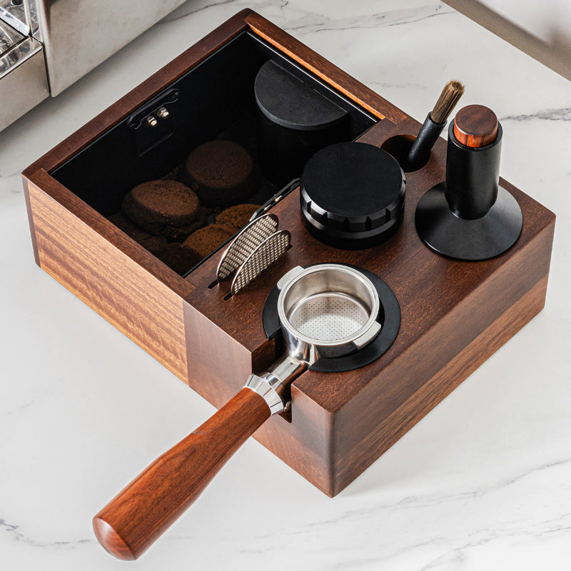 Espresso Accessories Organizer Box and Knock Box