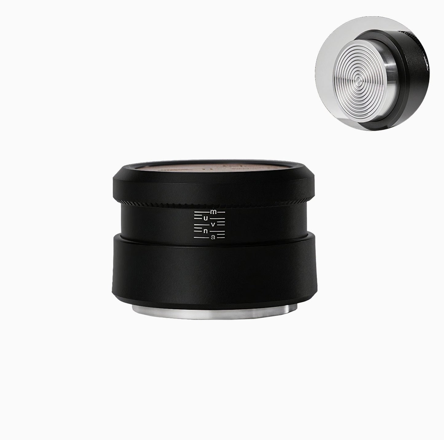 Gravity Tamper and Distributor with Wooden Lid